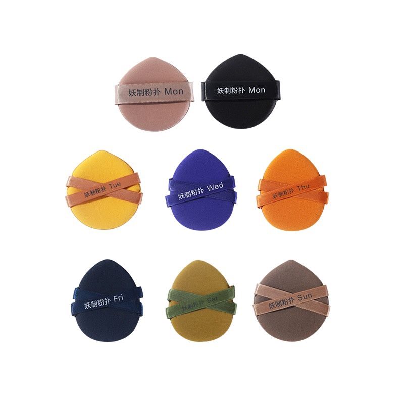 YaoZhi Makeup Sponge Puffs, Boxed Set of 7