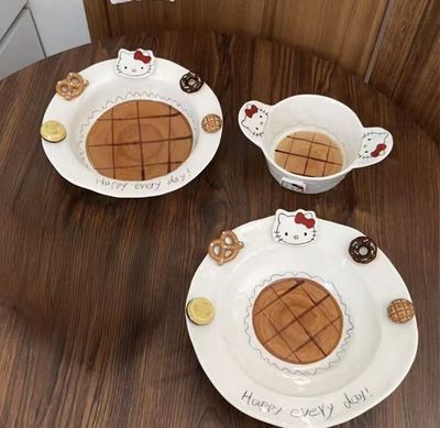 【新品上架】可爱浮雕面包系列 Kitty餐具三件套 / Embossed Bread Series Hello Kitty Dining Set 3 pieces