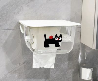 卡通卫生间厕纸盒 / Black Cat Toilet Paper Holder