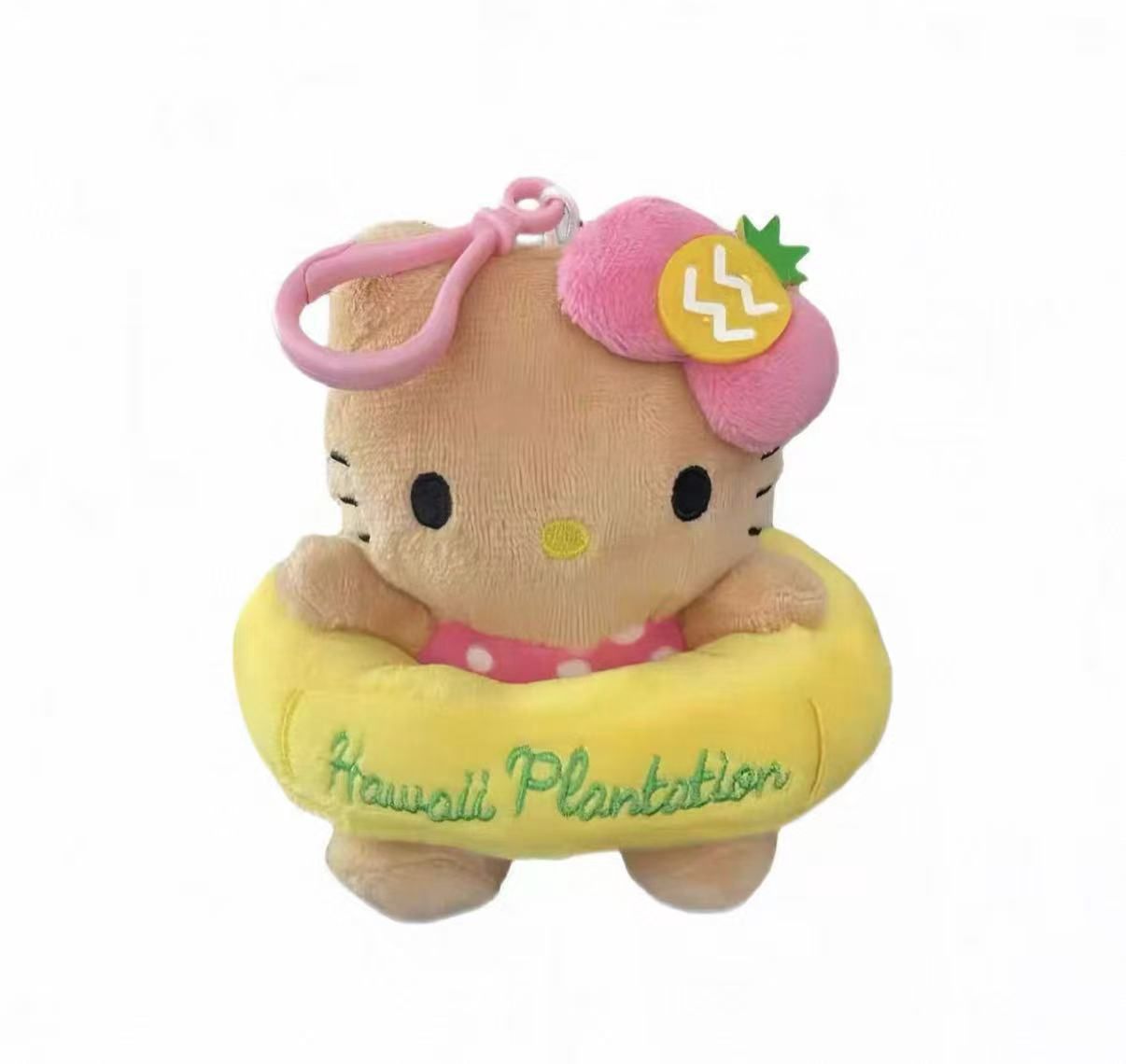 【预定】Sanrio三丽鸥夏威夷菠萝园系列挂件 Hello Kitty泳圈 /【Pre-Order】Hello Kitty Pool Float Hawaii Series Charm By SANRIO