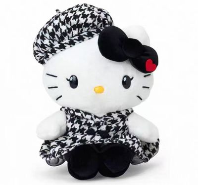 【在途现货】Sanrio三丽鸥Hello Kitty生日限定千金小香风系列公仔 黑色/ Hello Kitty Birthday Limited Edition Black Plush By SANRIO