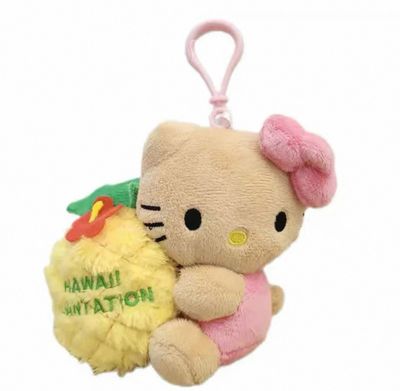 【新品上架】Sanrio三丽鸥夏威夷菠萝园系列挂件 Hello Kitty粉色大菠萝/ 【Pre-order】Hello Kitty Hawaii Series Big Pineapple Keychain By SANRIO