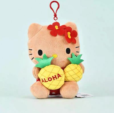 【新品上架】Sanrio三丽鸥夏威夷菠萝园系列挂件 Hello Kitty抱菠萝/ 【Pre-order】Hello Kitty Hawaii Series Hugging Pineapple Keychain By SANRIO