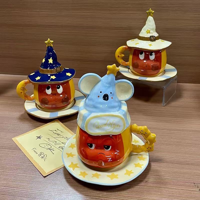 【在途现货】星星人陶瓷杯魔法帽盖子/ Twinkle Twinkle  Ceramic Mug with Magic Hat Lid