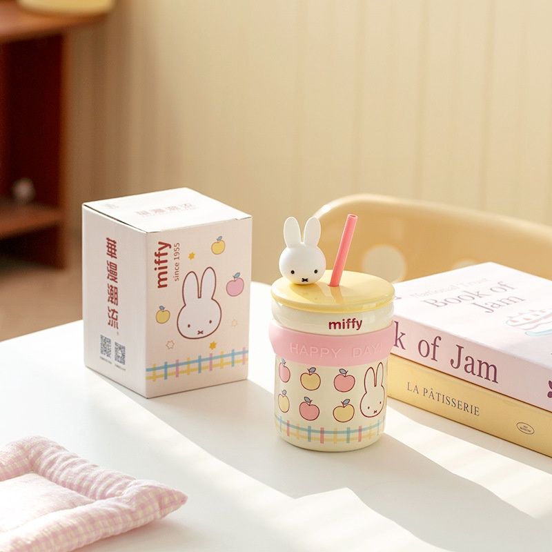 【在途现货】米菲萌兔映彩陶瓷杯450ml/ Miffy Bunny Glaze Ceramic Mug - 450ml