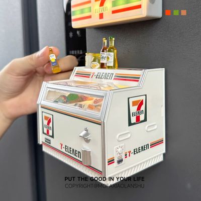 【在途现货】711便利店卧式冷柜冰箱贴/ 7-Eleven Reach-In Cooler Refrigerator Magnet