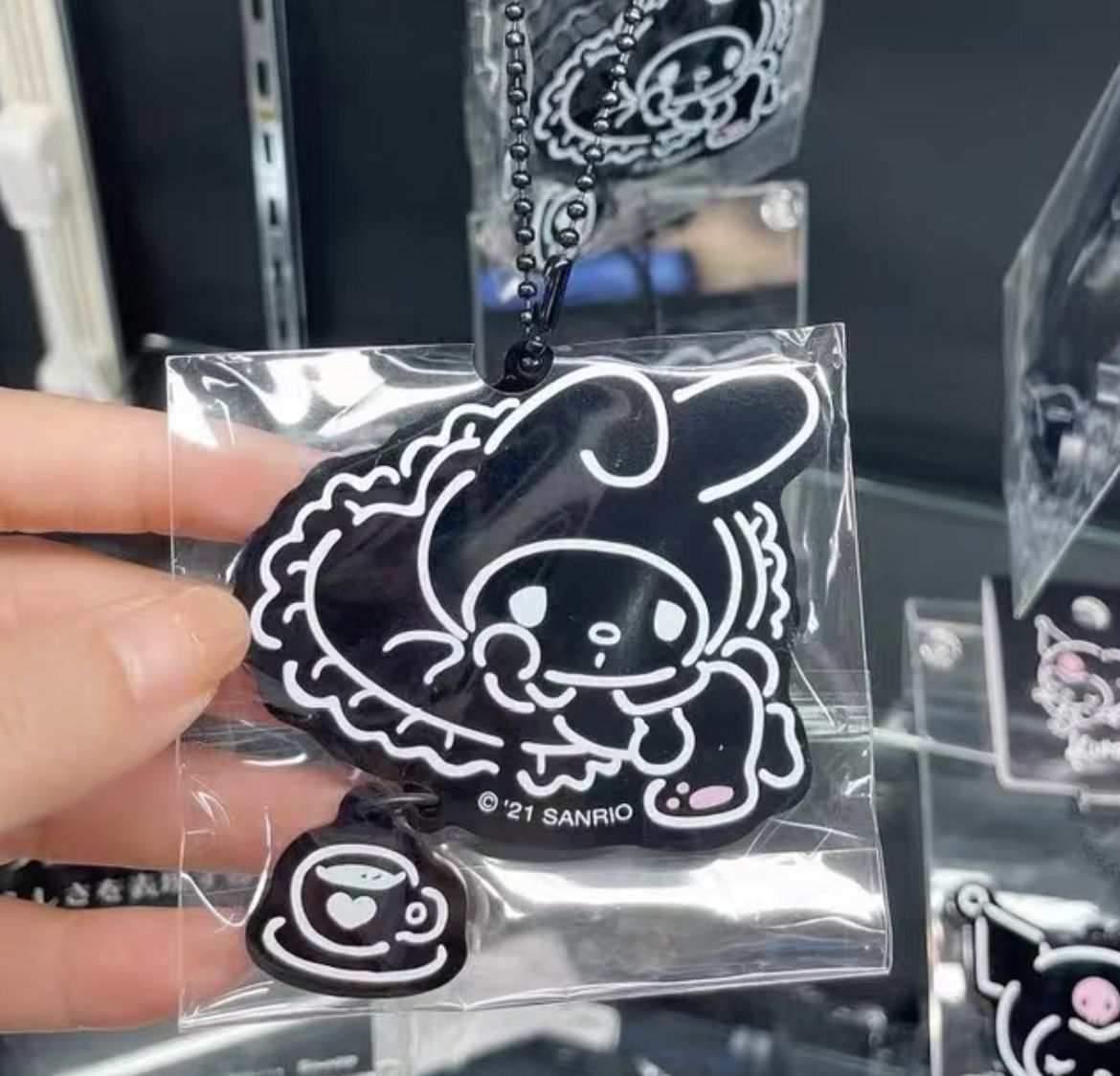 Sanrio Black Magic Series Resin Keychain Charm - Melody &amp; Cinnamoroll, type: Melody / 美乐蒂