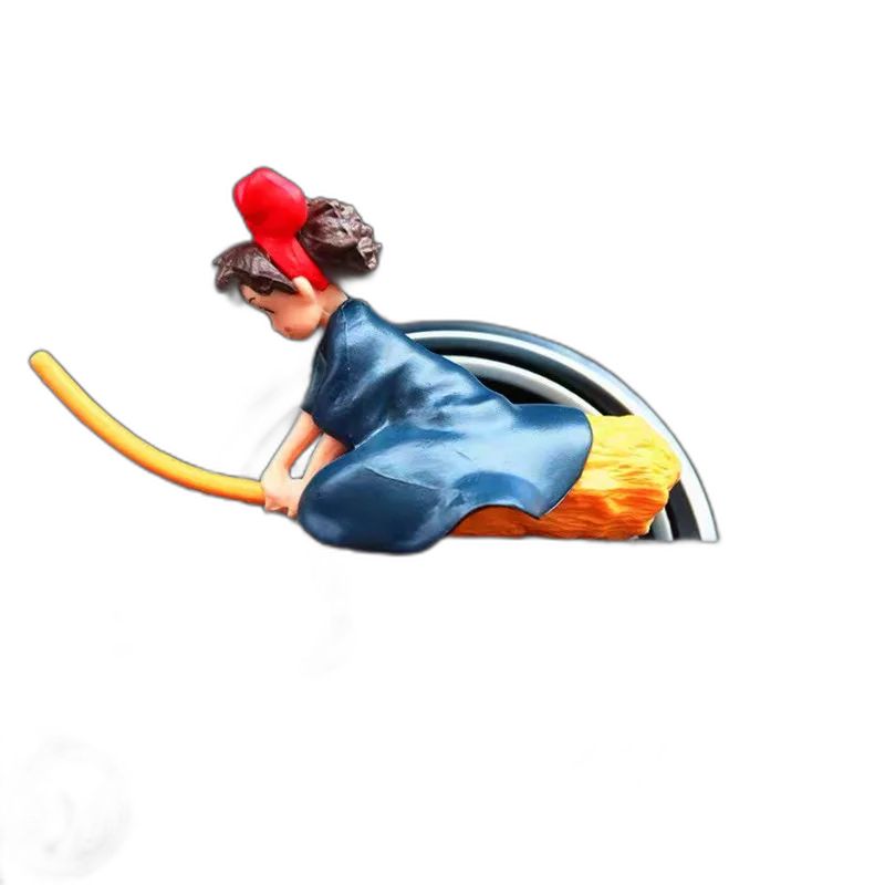Girl Riding a Broom Car Air Freshener