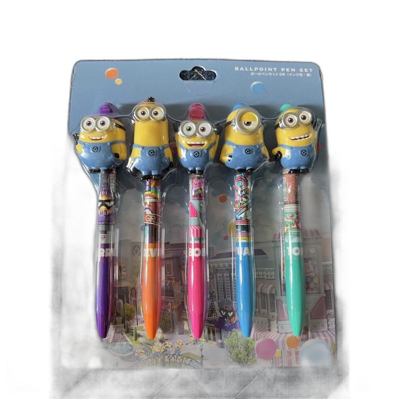 Minions 2023 Summer Rainbow 5-Pack Ballpoint Pens by USJ