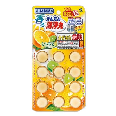 Kobayashi Sweet Orange Drain & Pipe Cleaning Tablets 12 pc Kobayashi Sweet Orange Drain & Pipe Cleaning Tablets 12 pc