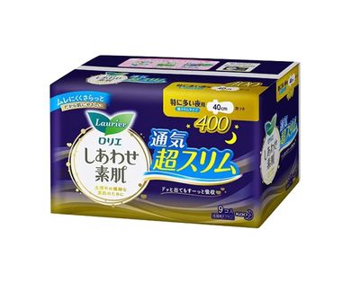 KAO花王素肌系列夜用卫生巾40cm/9枚 / KAO Merries Super Soft Series Night Use Sanitary Pads 9pc