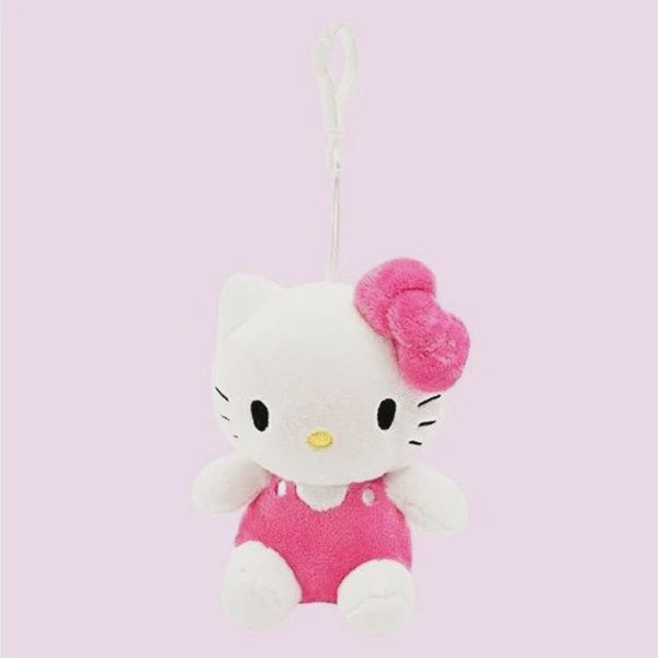 Sanrio三丽鸥HelloKitty系列挂件 粉色背带裤 / Hello Kitty Pink Overall Kyechain By SANRIO
