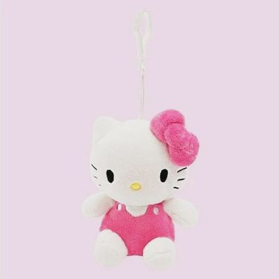 Sanrio三丽鸥HelloKitty系列挂件 粉色背带裤 / Hello Kitty Pink Overall Kyechain By SANRIO