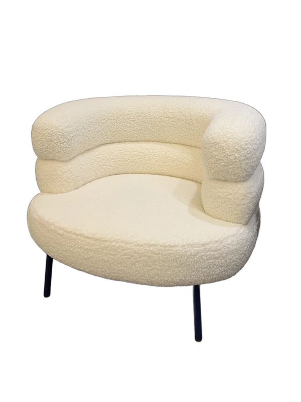 【预定】BOBO羊羔绒懒人沙发椅 米白色 / 【Pre-Order】BOBO Off-White Sherpa Accent Chair