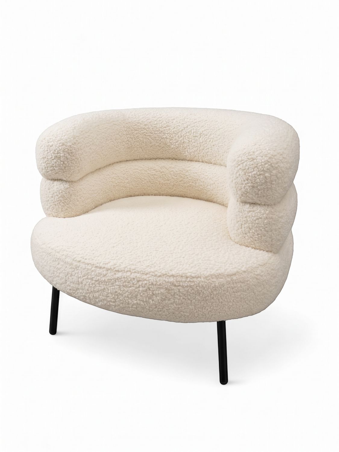 Pre-Order BOBO Off-White Sherpa Accent Chair