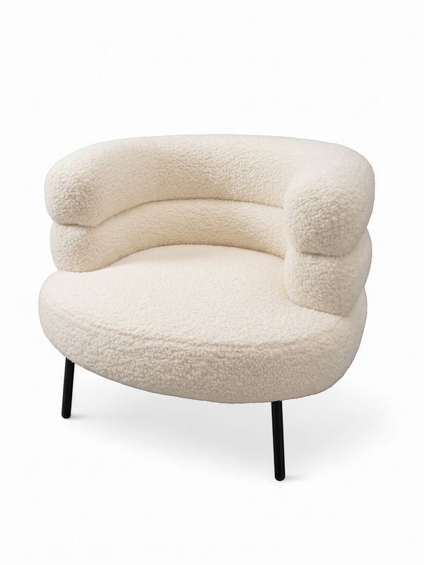 Pre-Order BOBO Off-White Sherpa Accent Chair