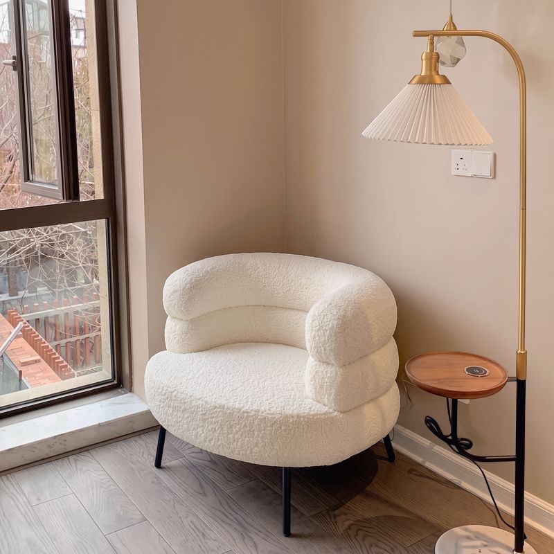 Pre-Order BOBO Off-White Sherpa Accent Chair