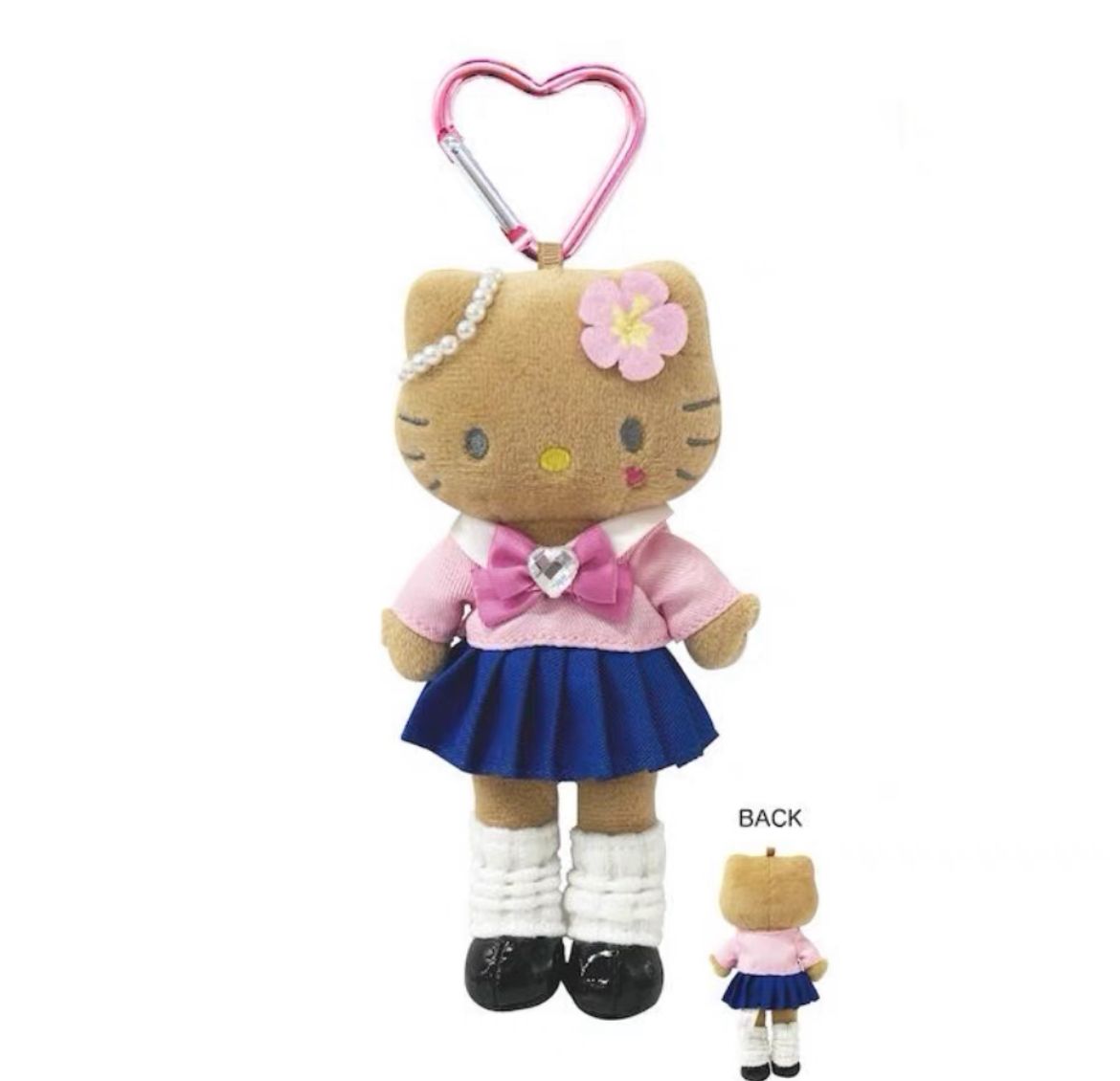 【新品上架】Sanrio三丽鸥HelloKitty长腿系列挂件 黑皮校服 / Hello Kitty Long-legged  Series Uniform Keychain By SANRIO