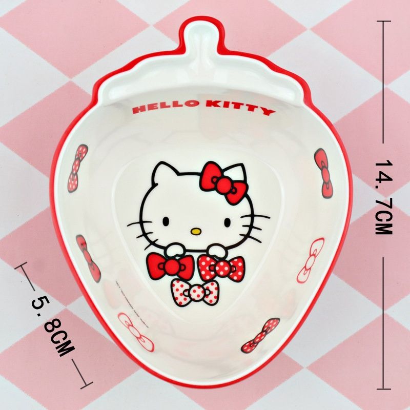 【人气现货】树脂餐具hello kitty密胺碗 5款选 / Hello Kitty Raisin Bowl （5 options）, pattern: 草莓碗 / Strawberry-Shaped Bowl