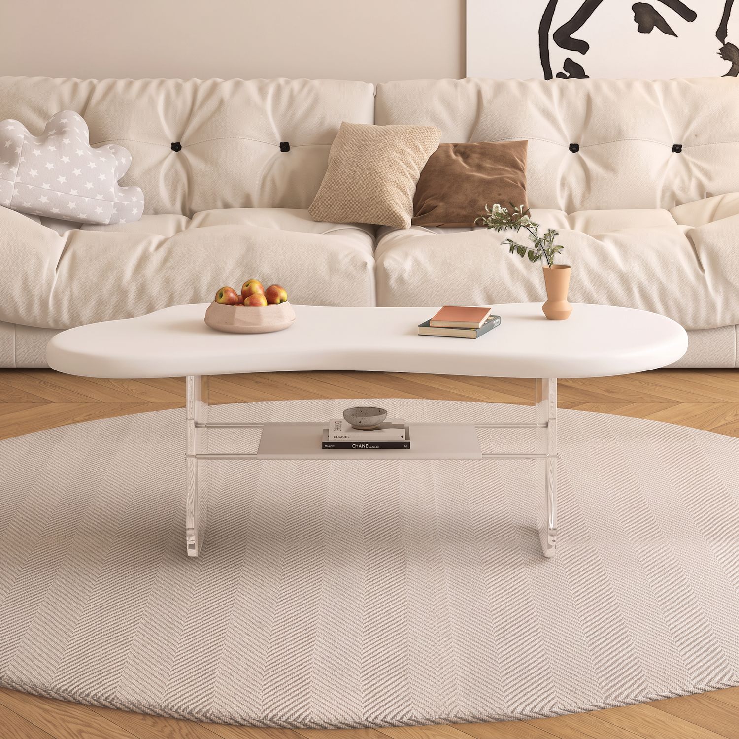 Cream White Cloud Coffee Table