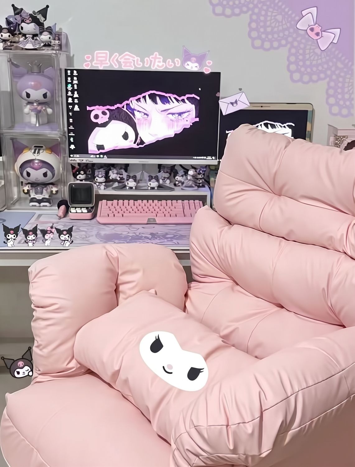 Pink Puff Office Chair - 2 Styles, Cloud-Like Plush Desk Chair