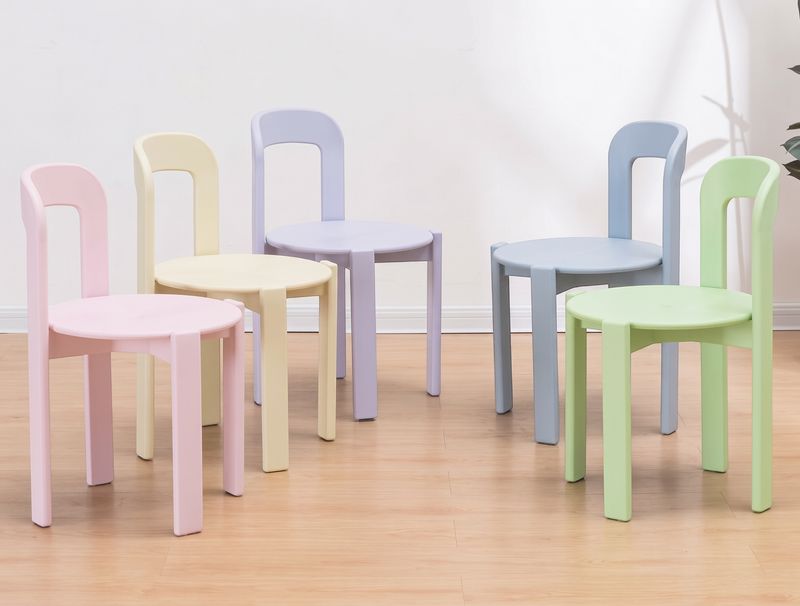 Colourful Solid Wood Dining Chair in Multiple Colours