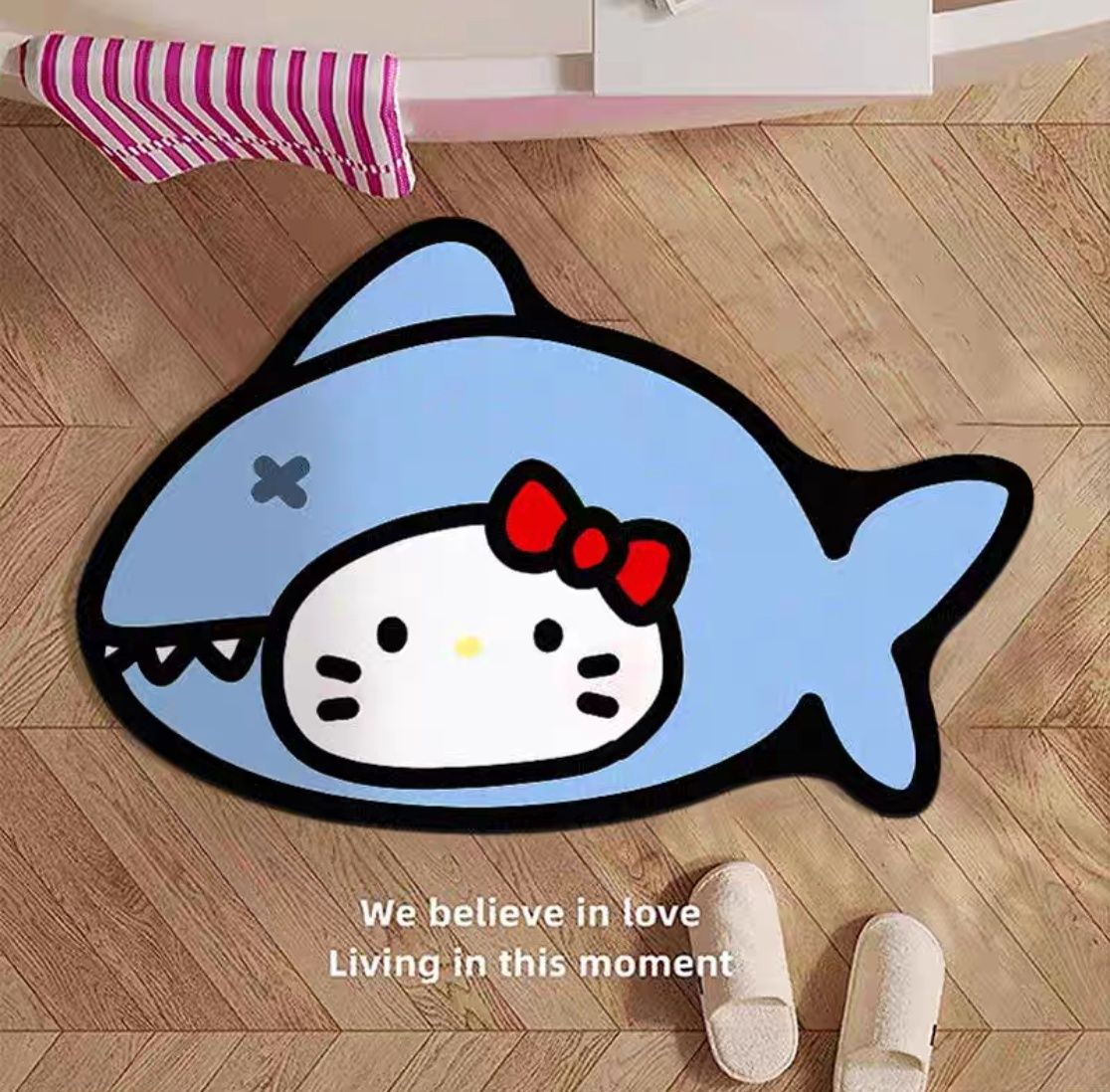 【新品上架】卡通卫生间浴室硅藻泥地垫50*80cm Kitty和鲨鱼