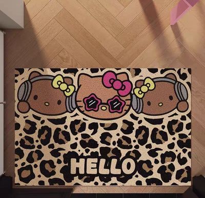 【新品上架】家用丝圈入户地垫60*90cm 豹纹火辣 / Scraper Mat 60*90cm Leopard Kitty