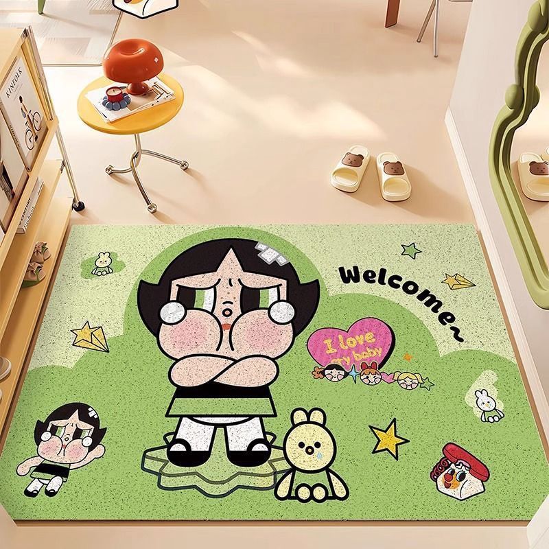 【新品上架】家用丝圈入户地垫50*80cm 小女警毛毛 / Scraper Mat 50*80cm Power Puff Girl Buttercup