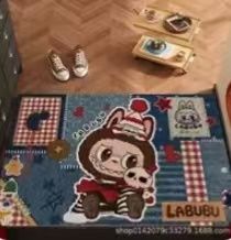 【新品上架】家用丝圈入户地垫50*80cm 牛仔labubu