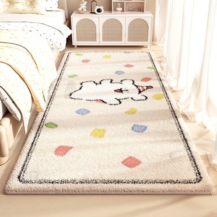 【新品上架】家用床边仿羊绒地毯60*160cm 乐趣萌宠 / Cashmere Mat 60*160cm Happy Maltese