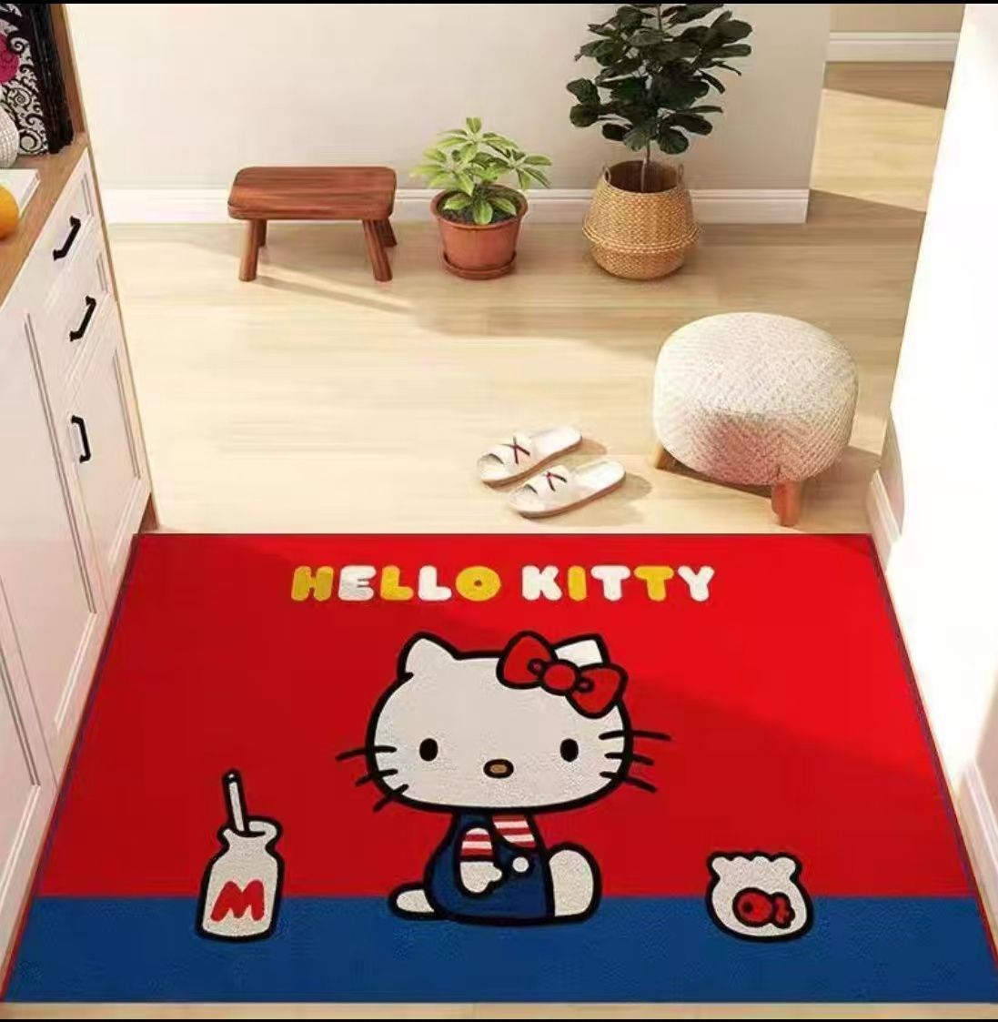 【新品上架】家用丝圈入户地垫60*90cm 牛奶Kitty