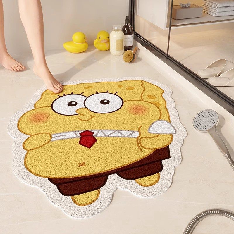 【新品上架】卡通卫生间浴室丝圈地垫50*80cm 大肚皮海绵宝宝