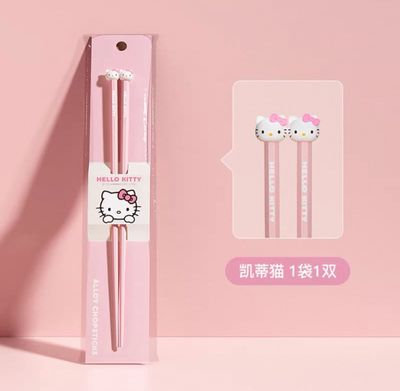 【新品上架】三丽鸥卡通头合金筷子 Hello Kitty / Hello Kitty Head Alloy Chopsticks By SANRIO