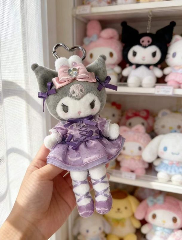 Sanrio Kuromi Long-Leg Lace Maid Series Plush Charm