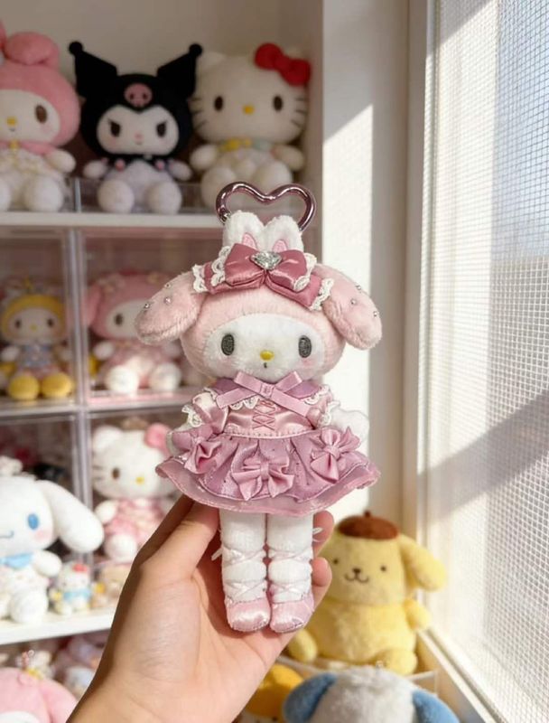 Sanrio My Melody Long-Leg Lace Maid Plush Charm