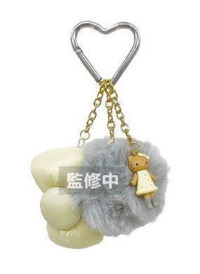 【新品上架】Sanrio三丽鸥Hello Kitty NIC系列爱心扣挂件 灰色蝴蝶结/ Heart Keychain Tie Bow Grey