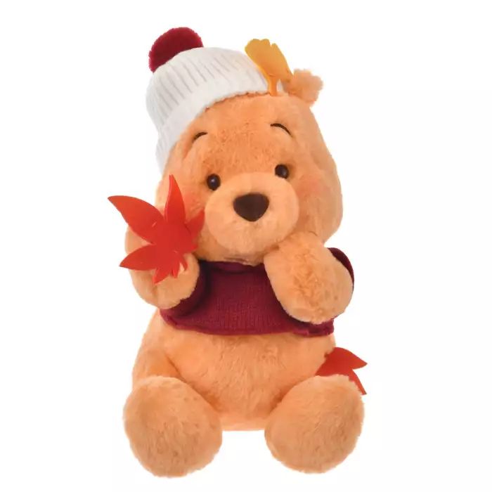 【新品上架】东迪25年枫叶噗噗系列公仔/ Maple Leaf Plush Winnie The Pooh