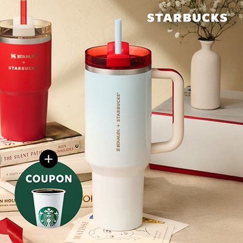 【新品上架】Starbucks星巴克 X Stanley25年圣诞系列  红盖吸管杯1.18L/ Straw Cup