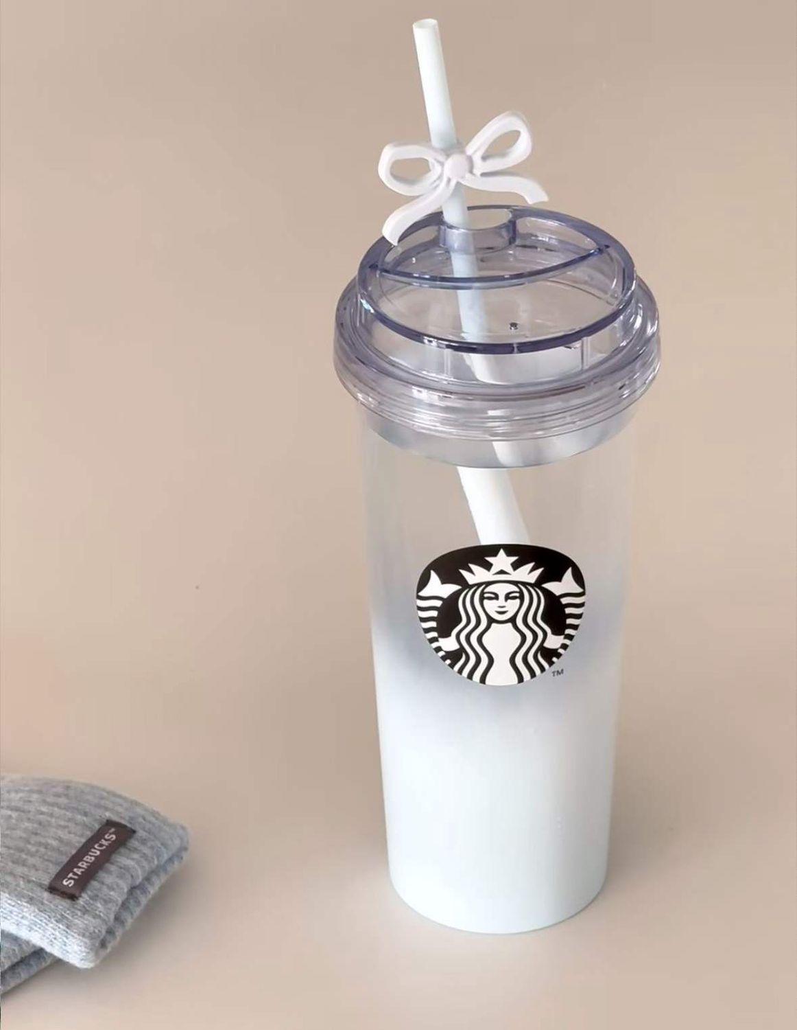 【新品上架】Starbucks星巴克韩国25年圣诞系列第二季 蝴蝶结透明吸管杯887ML/ Clear Bows Straw Cup