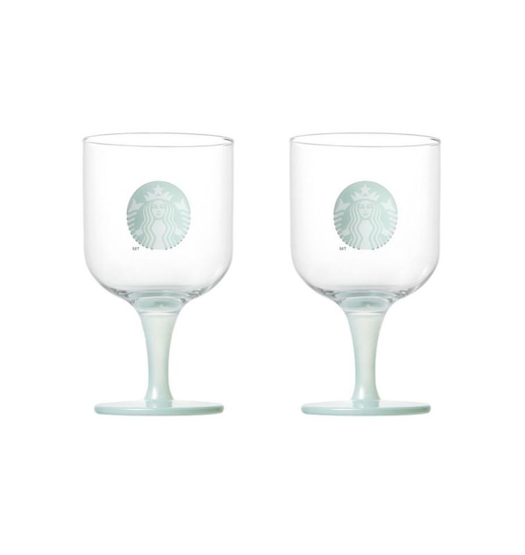Starbucks Korea 2025 Christmas Collection Season 2 Clear Glass Goblet Pair