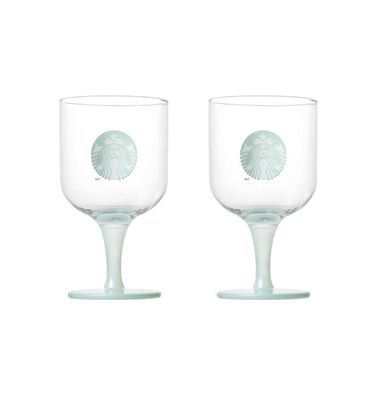 【新品上架】Starbucks星巴克韩国25年圣诞系列第二季 透明玻璃高脚杯一对/ Goblet In A Pair