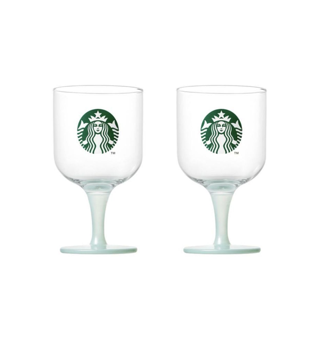 【新品上架】Starbucks星巴克韩国25年圣诞系列第二季 透明玻璃高脚杯一对/ Goblet In A Pair