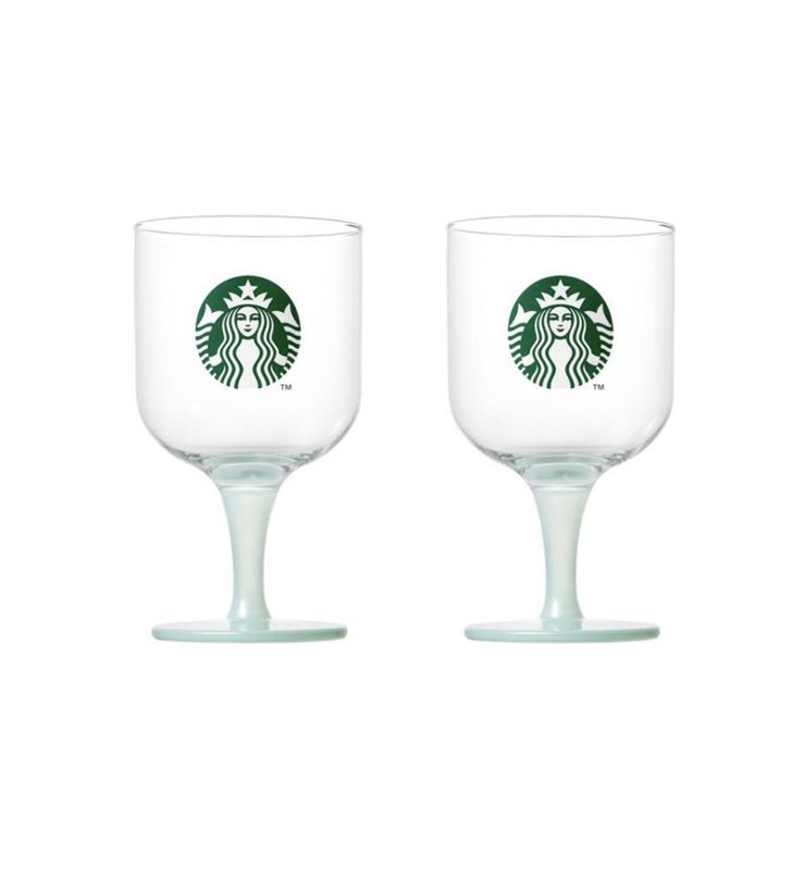 Starbucks Korea 2025 Christmas Collection Season 2 Clear Glass Goblet Pair