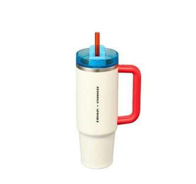 【新品上架】Starbucks星巴克 X Stanley25年圣诞系列 红色手柄吸管杯887ML/ Straw Cup with Handle