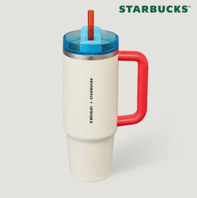【新品上架】Starbucks星巴克 X Stanley25年圣诞系列 红色手柄吸管杯887ML/ Straw Cup with Handle