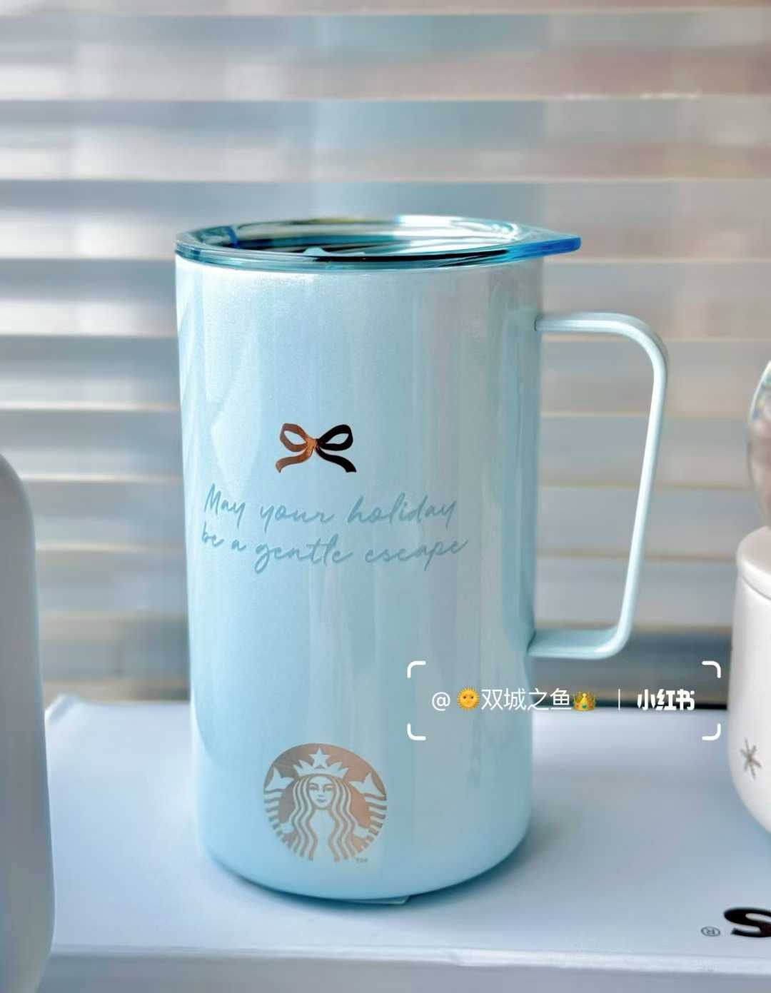 【新品上架】Starbucks星巴克韩国25年圣诞系列第二季 蓝色桌面杯/ Blue Cup with Bows