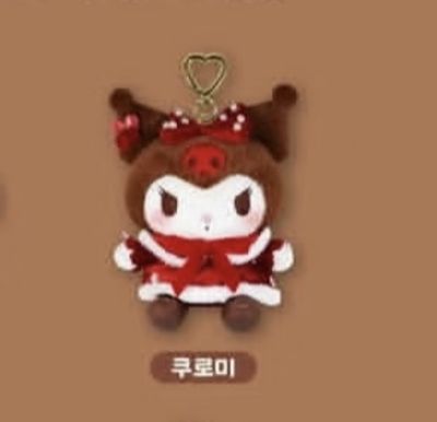 【新品上架】Sanrio三丽鸥韩国25年圣诞系列挂件 库洛米/ Christmas Series Keychain Kuromi By SANRIO
