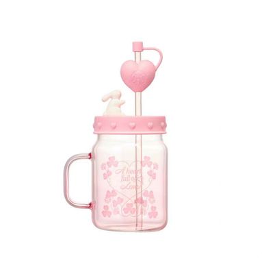 【新品上架】Starbucks星巴克韩国26年情人节系列 粉色爱心吸管杯/ Valentine's Series Pink Heart Straw Cup By Starbucks