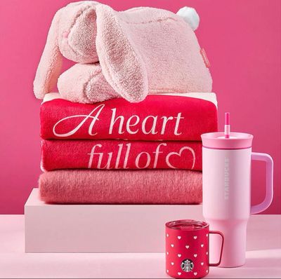 【新品上架】Starbucks星巴克韩国26年情人节系列 粉色吸管杯1.18L/ Valentine's Series 1180ml Pink Straw Cup By Starbucks